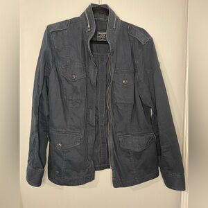 Abercrombie & Fitch Navy Blue Utility Jacket